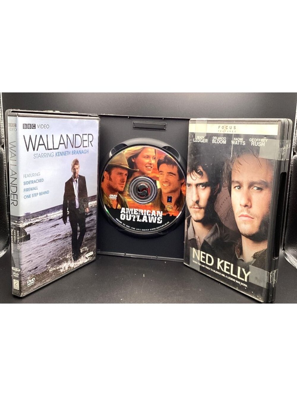 American Outlaws (2001), Ned Kelly (2003), Wallander 2-Disc Set (2008) Movie Lot